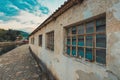 Old warehouse building with broken windows Royalty Free Stock Photo