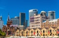 Old warehouses at Campbell`s Cove Jetty in Sydney, Australia Royalty Free Stock Photo