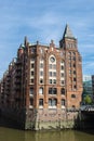 Old warehouses next to a canal in HafenCity, Hamburg, Germany Royalty Free Stock Photo