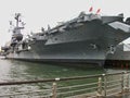 an old warship in a museum Royalty Free Stock Photo