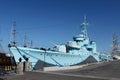 Old warship from second world war Royalty Free Stock Photo