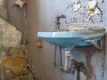 Old washbasin in the bathroom Royalty Free Stock Photo