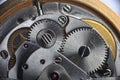 Old watch gears close up Royalty Free Stock Photo