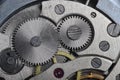Old watch gears close up Royalty Free Stock Photo