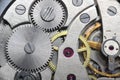 Old watch gears close up Royalty Free Stock Photo