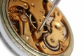 Old watch repair close-up Royalty Free Stock Photo