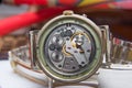 Old watches dusty mechanism selective focus Royalty Free Stock Photo