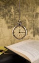 Old watches over blurred map background Royalty Free Stock Photo