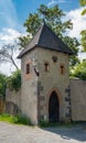 An old watchtower on the ascent to Eckhartsberg. Breisach Royalty Free Stock Photo