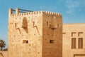 Watchtower fortress architecture in Bur Dubai Deira district. Historical travel and tourism destination Royalty Free Stock Photo