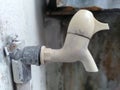 Old water faucet that is rarely used
