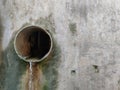 old water fountain, face of a very old water pipe hole Royalty Free Stock Photo