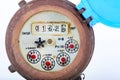 Old water meter Royalty Free Stock Photo