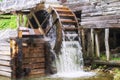 Old water mill, mill wheel on the river Royalty Free Stock Photo