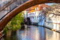 Old water mill wheel under the Charles Bridge, Certovka River, Prague, Czech Republic Royalty Free Stock Photo