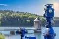 old water pump at the drinking water dam at the Querenbach near Stollberg, Saxony