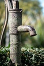 Old water pump in the field