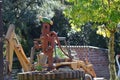 An old water pump gracing the garden