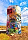 Graffiti Covers a Water Tank at Abandoned Campground