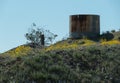 Old water tank along Route 66 in Arizona