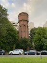 Old water tower in Drumul Taberei neighborhood, Sibiu Street, Bucharest, Romania