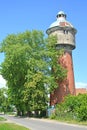 Old water tower of Labiau in summer day. Polessk, Kaliningrad region Royalty Free Stock Photo