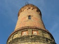 Old Water Tower with mosaic portraits of Lenin and Stalin Royalty Free Stock Photo