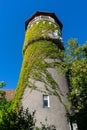 Kaliningrad, Russia. Beautiful overgrown water tower Raushen. Royalty Free Stock Photo