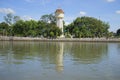 The old water tower on the river Sa Tu sunny day. Phan Thiet, Vietnam Royalty Free Stock Photo