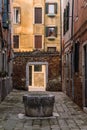 Old water well in Venice, Italy Royalty Free Stock Photo