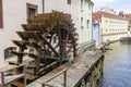 Old water wheel on Certovka river in Prague, Czech Republic Royalty Free Stock Photo