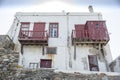 Old waterfront house Mykonos Town Greece Royalty Free Stock Photo