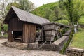 Old watermill in architectural ethnographic complex `Etar`. Bulgaria Royalty Free Stock Photo