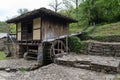 Old watermill in architectural ethnographic complex `Etar`. Bulgaria Royalty Free Stock Photo