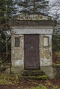 Old waterworks in Nemci village in winter dark day Royalty Free Stock Photo