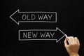 Old Way or New Way Royalty Free Stock Photo