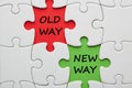 Old Way or New Way Royalty Free Stock Photo