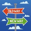 Old Way Versus New Way Royalty Free Stock Photo