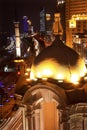 Old Weather Station Cupola Shanghai Bund at Night Royalty Free Stock Photo