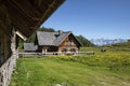 Old and weathered alpine hut Royalty Free Stock Photo