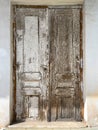 Old weathered antique door as a vintage background.