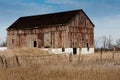 Old weathered bank barn Royalty Free Stock Photo