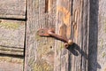 Old weathered barn door Royalty Free Stock Photo