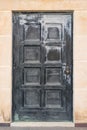 Old Weathered Black Door