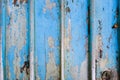 Old weathered blue aluminum boat Royalty Free Stock Photo