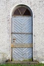 An old weathered blue wooden door Royalty Free Stock Photo