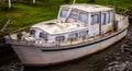 Old weathered boat close-up