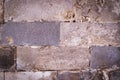 Old weathered brick wall background, close-up texture. Royalty Free Stock Photo