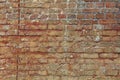 Old weathered brown brick wall background texture Royalty Free Stock Photo