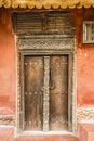 Old weathered carved traditional zanzibarian door